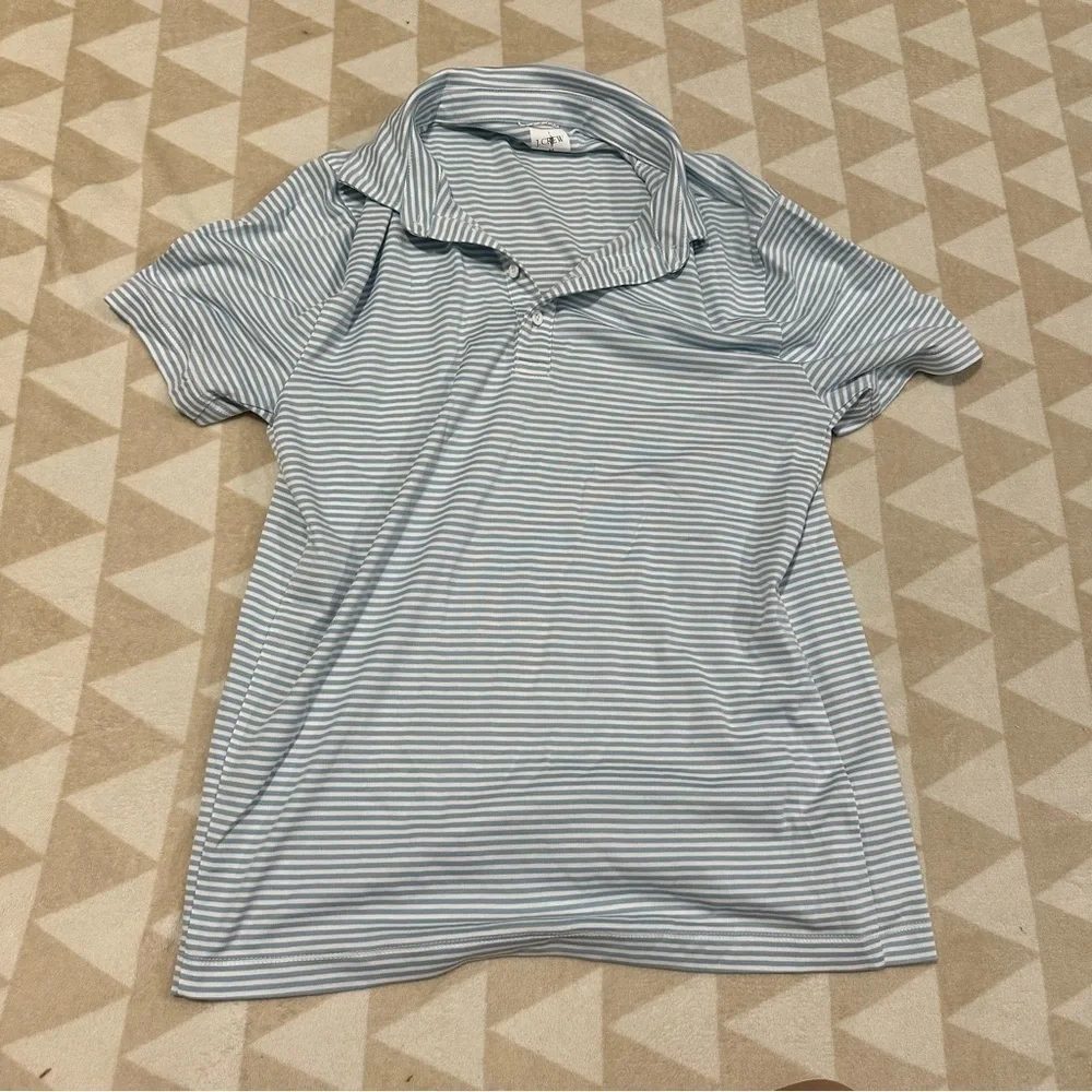 NWOT j crew Performance polo shirt with COOLMAX® in stripe